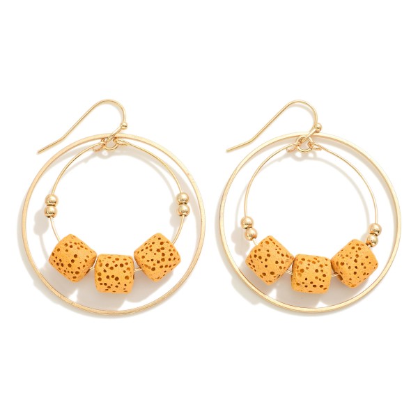 Wholesale nesting Circular Drop Earring Dimpled Bead Detail L