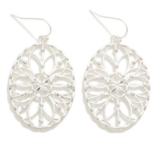 Filigree Flower Drop Earrings

- Approximately 2" L