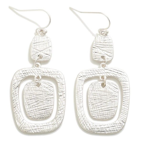 Wholesale simple Textured Nesting Geometric Drop Earring L