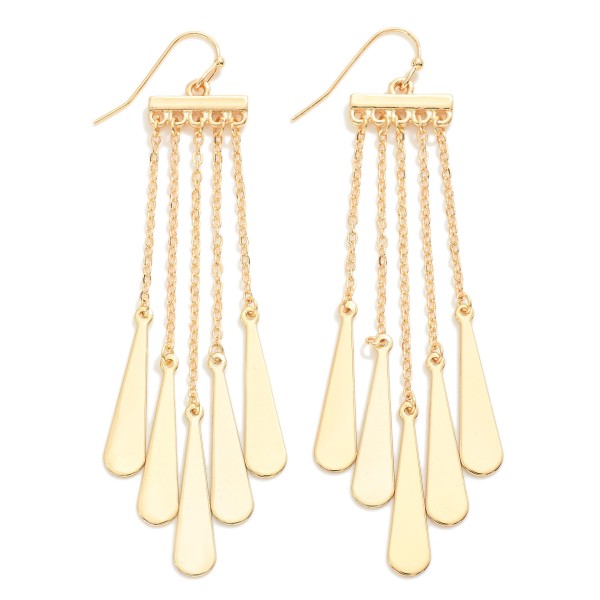 Wholesale chain Link Teardrop Tassel Drop Earrings L