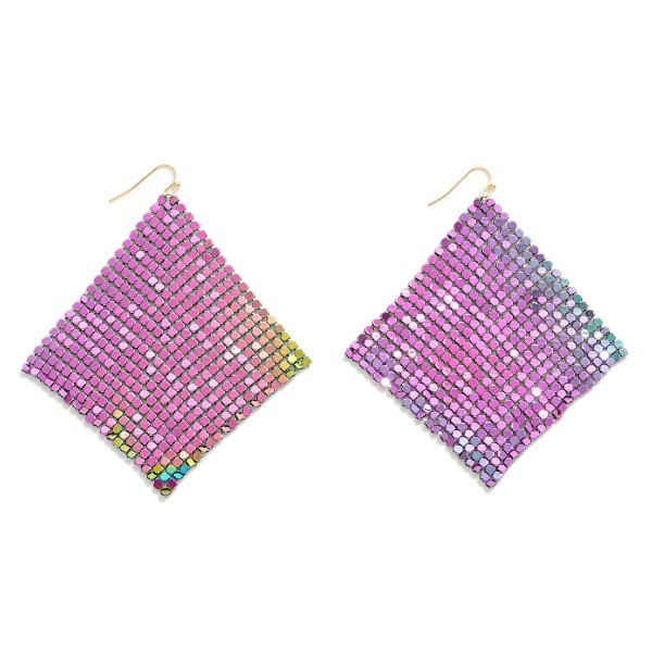 Wholesale chromatic Metal Mesh Drop Earring L