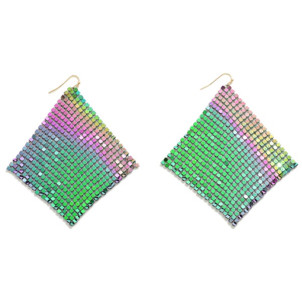 Wholesale chromatic Metal Mesh Drop Earring L