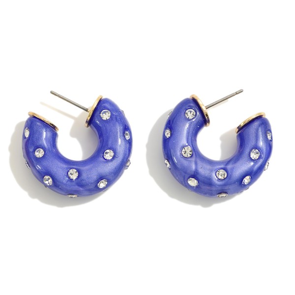 Wholesale chunky Acetate Hoop Rhinestone Details D