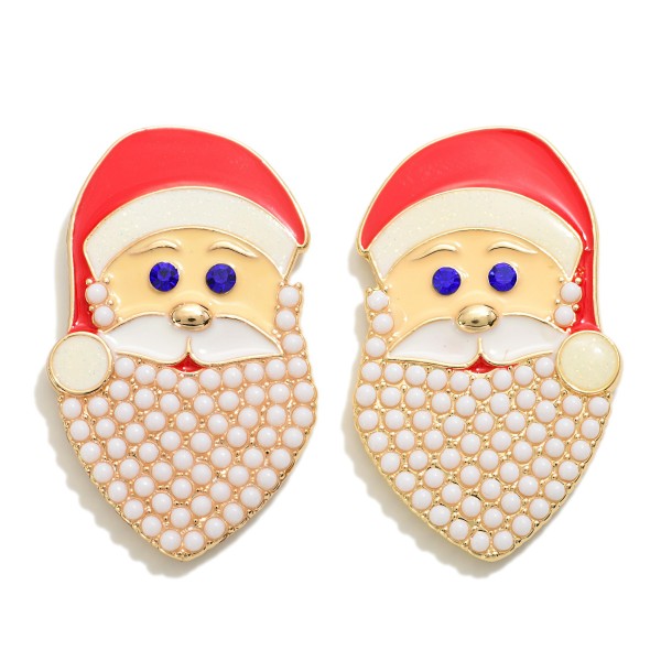 Wholesale gold Stud Drop Santa Claus Earrings Zinc Alloy Lead Nickel Free L