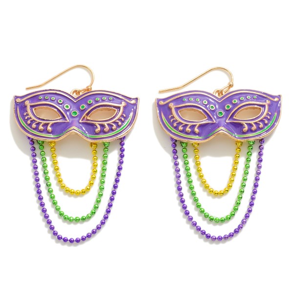 Wholesale mardi Gras Masqarade Mask Beaded Tassel Detail L Hypoallergenic Titani