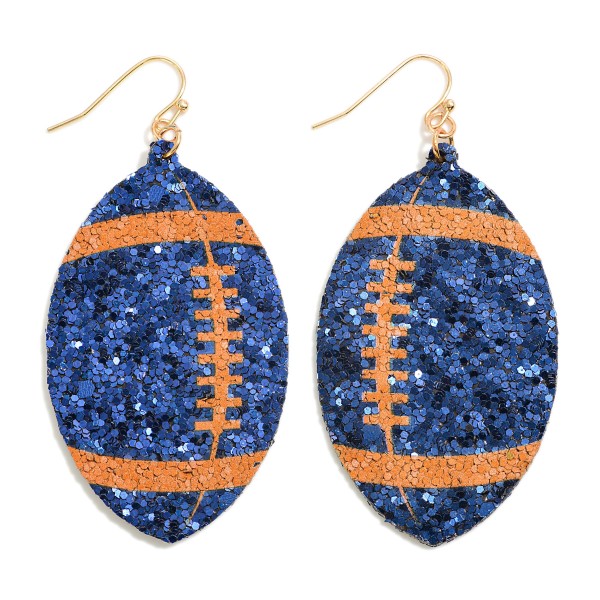 Wholesale glitter Football Drop Earrings L