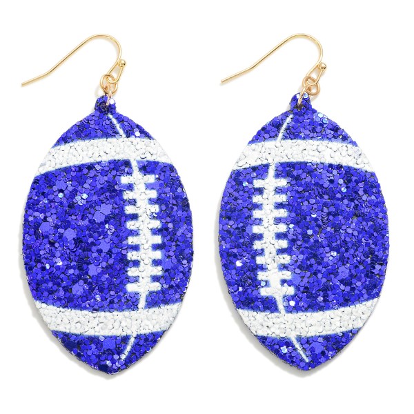 Wholesale glitter Football Drop Earrings L