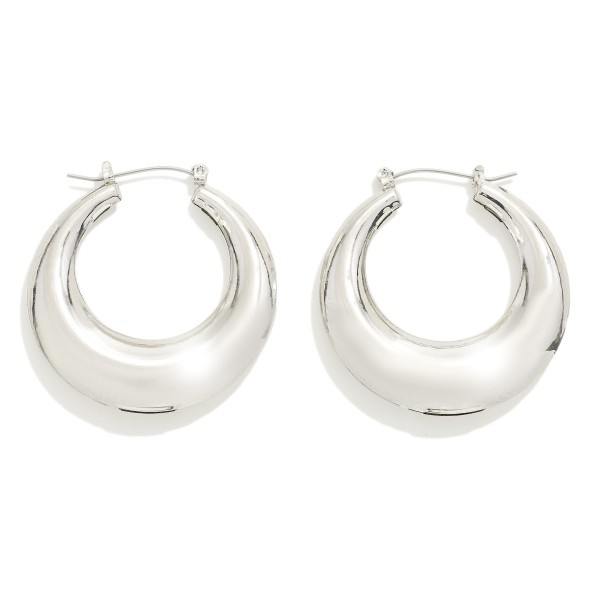 Wholesale hollow Tapered Metal Hoop Earring L