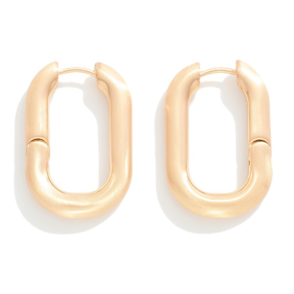 Wholesale rounded Rectangle Hinged Hoop Earring L