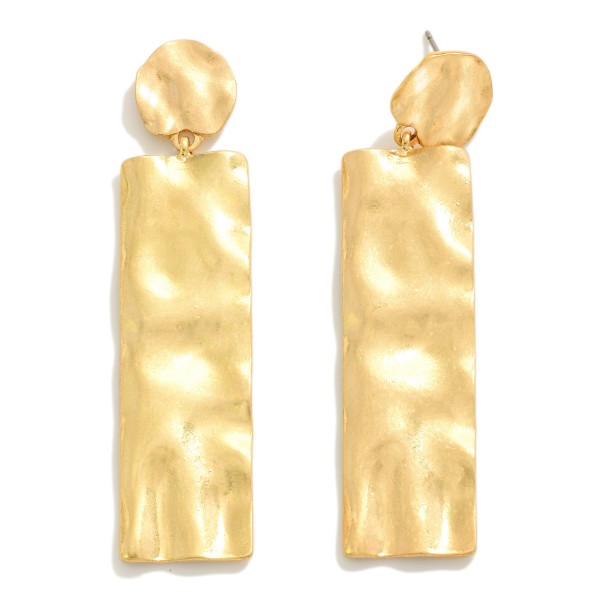 Wholesale hammered Metal Bar Drop Earrings L