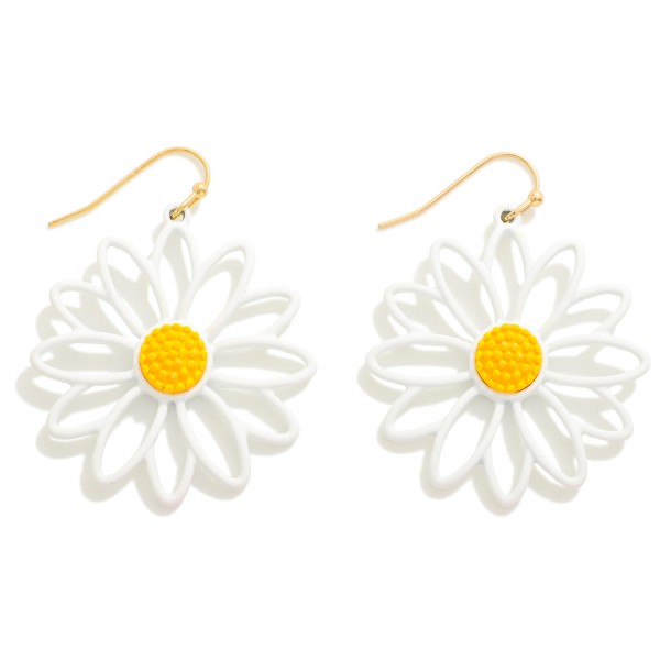 Wholesale metal Flower Drop Earrings L