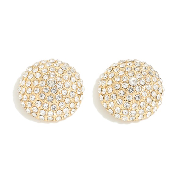 Wholesale rhinestone Pave Oversized Stud Earrings W