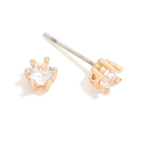 Wholesale dainty CZ Stud Earrings D