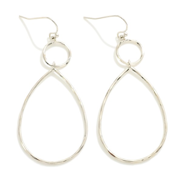 Wholesale plated Brass Linked Teardrop Hoop Drop Earrings Plated Brass L
