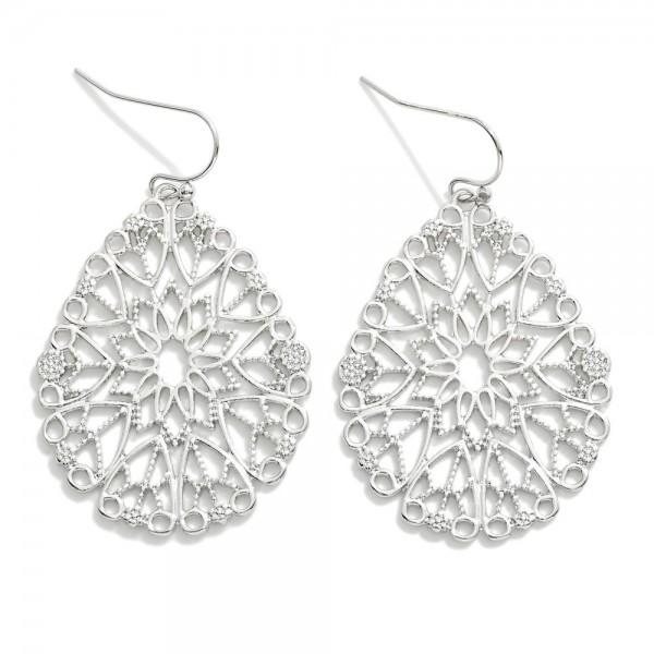 Wholesale twisted Metal Interlinked Ring Drop Earrings L