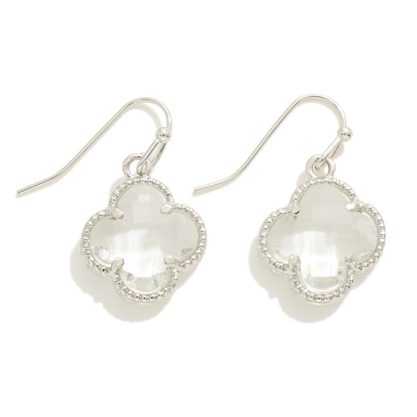 Wholesale glass Crystal Clover Drop Earrings L