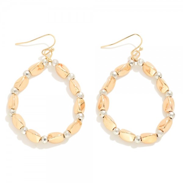 Wholesale polished Metal Beaded Drop Earring L