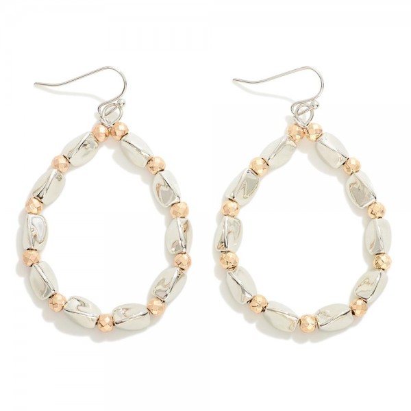 Wholesale polished Metal Beaded Drop Earring L