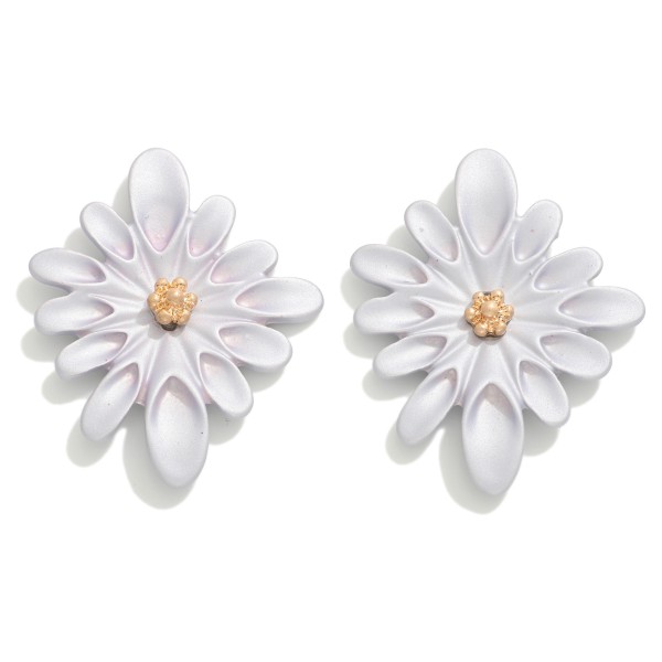 Wholesale flower Post Drop Earrings L