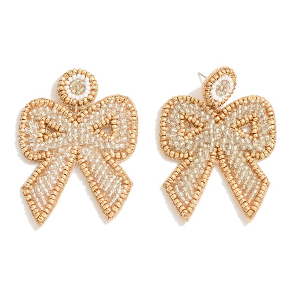Wholesale seed Bead Bow Drop Earrings L