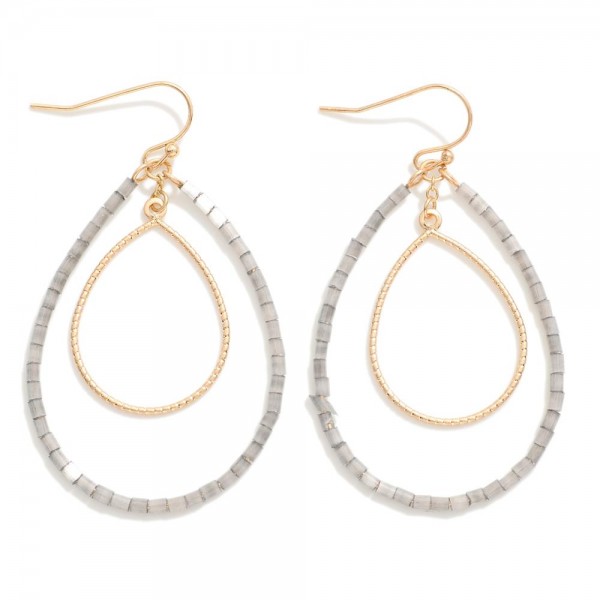 Wholesale beaded Nesting Teardrop Drop Earrings L