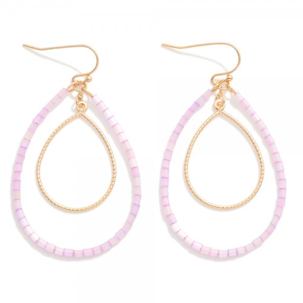 Wholesale beaded Nesting Teardrop Drop Earrings L