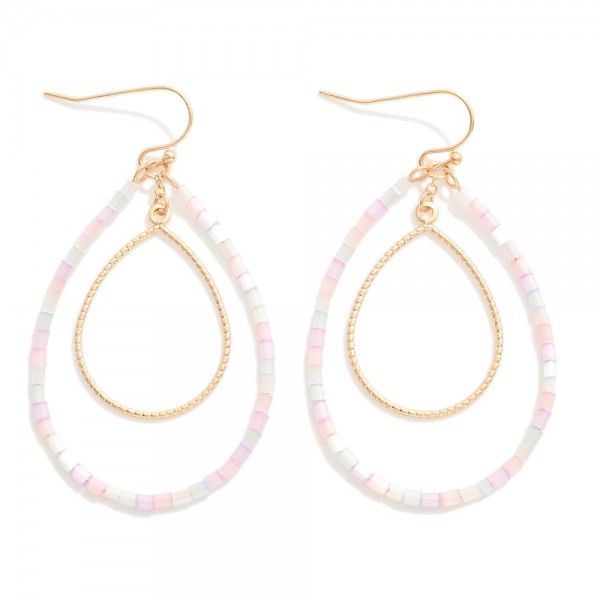 Wholesale beaded Nesting Teardrop Drop Earrings L