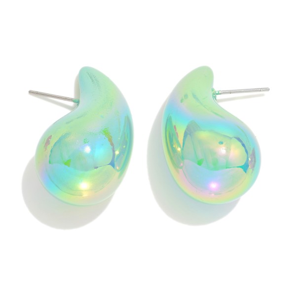 Wholesale pearlescent Teardrop Post Drop Earrings L