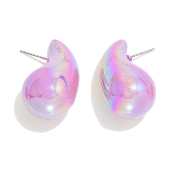 Wholesale pearlescent Teardrop Post Drop Earrings L