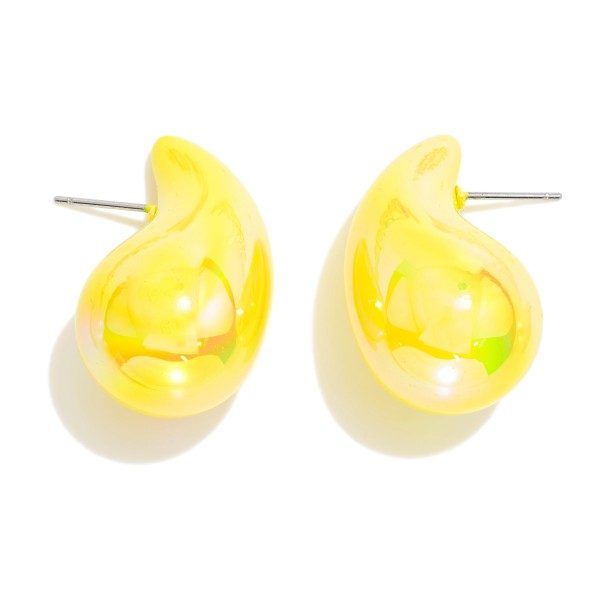 Wholesale pearlescent Teardrop Post Drop Earrings L