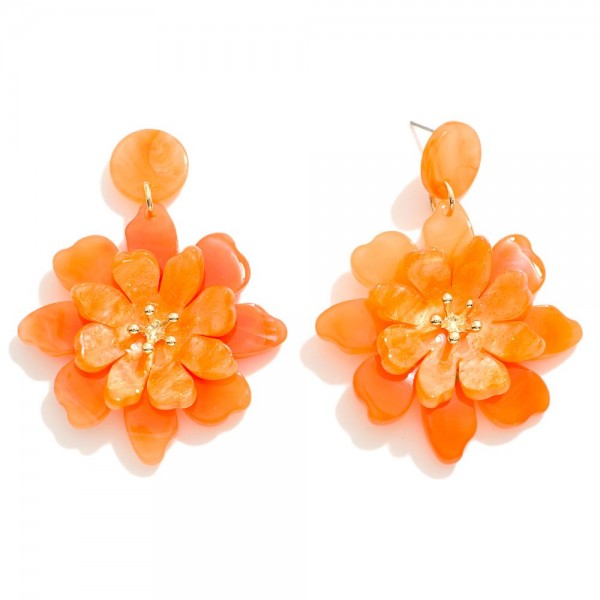 Wholesale acetate Flower Drop Earrings L