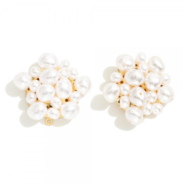 Wholesale pearl Cluster Stud Earrings L