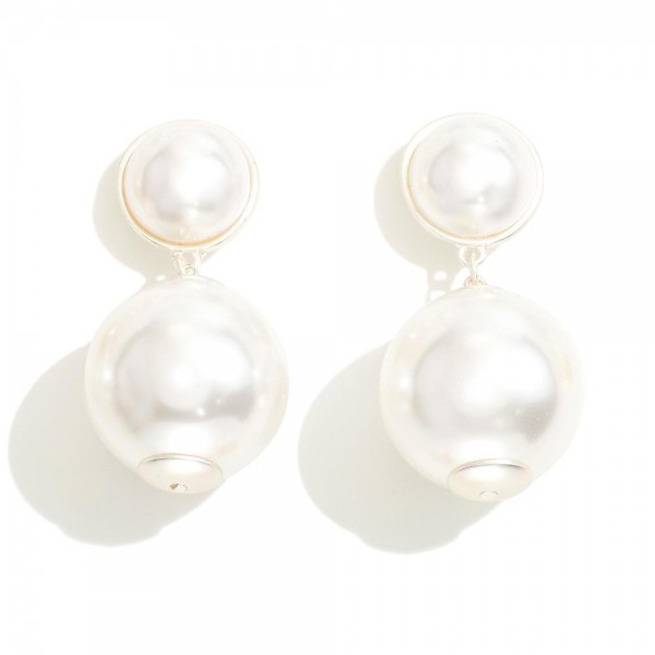 Wholesale linked Pearl Drop Earrings L