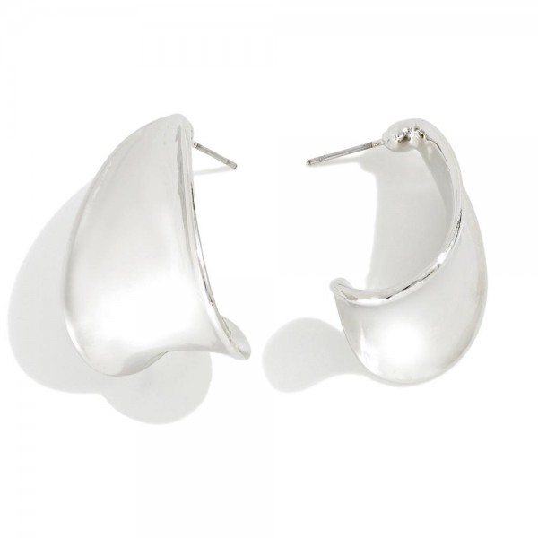 Wholesale tapered Metal Post Drop Earring L Gold Silver Dipped