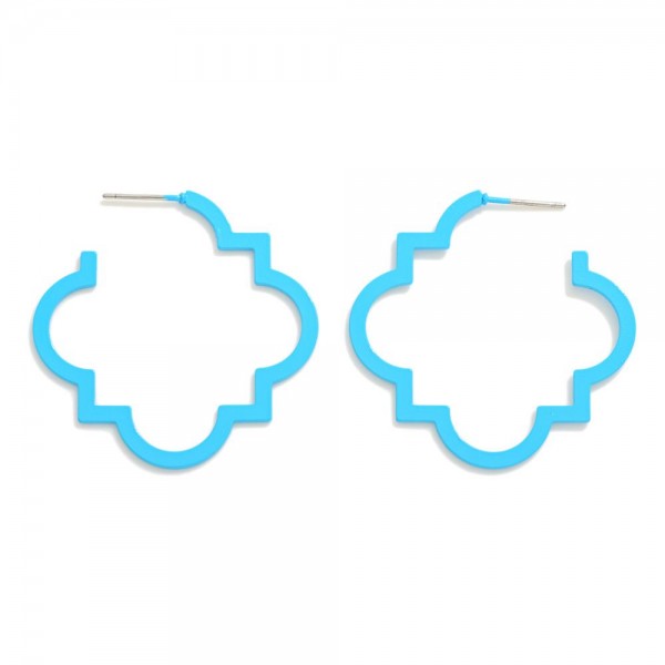 Wholesale quatrefoil Hoop Earrings D