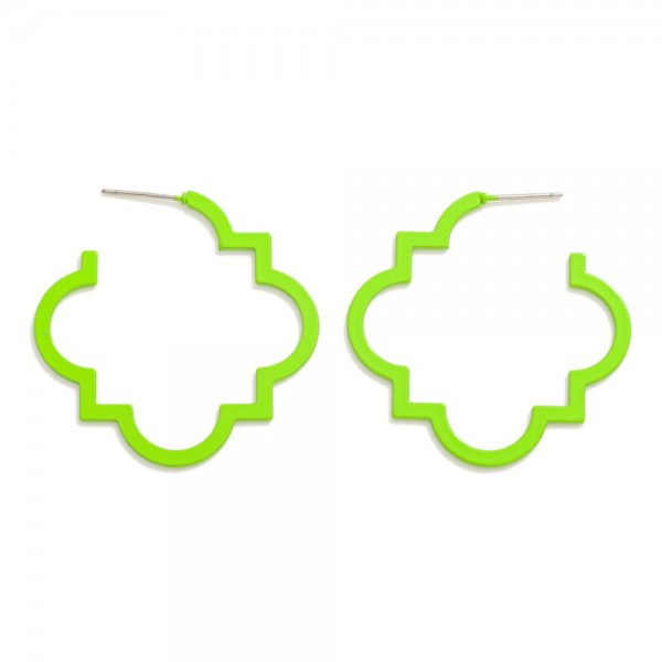 Wholesale quatrefoil Hoop Earrings D