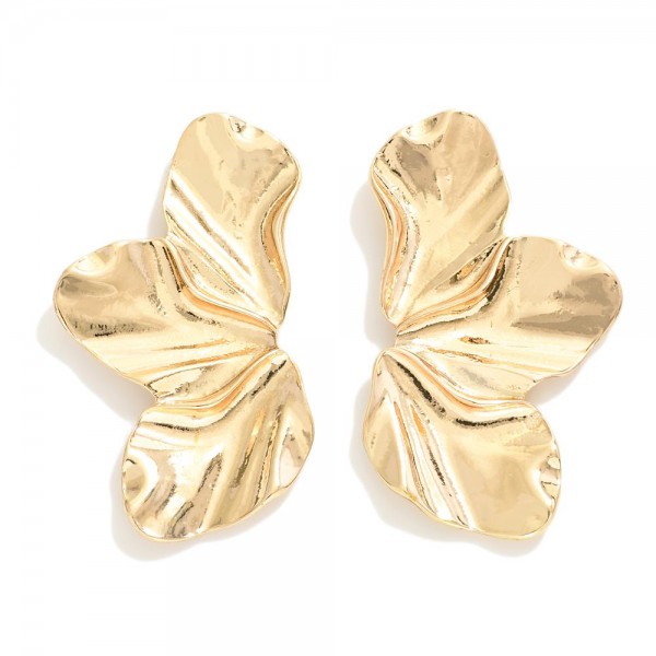 Wholesale metal Petal Drop Earrings L