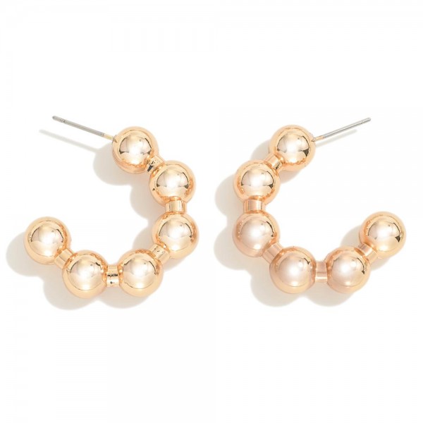 Wholesale metal Ball Chain Hoop Earrings D
