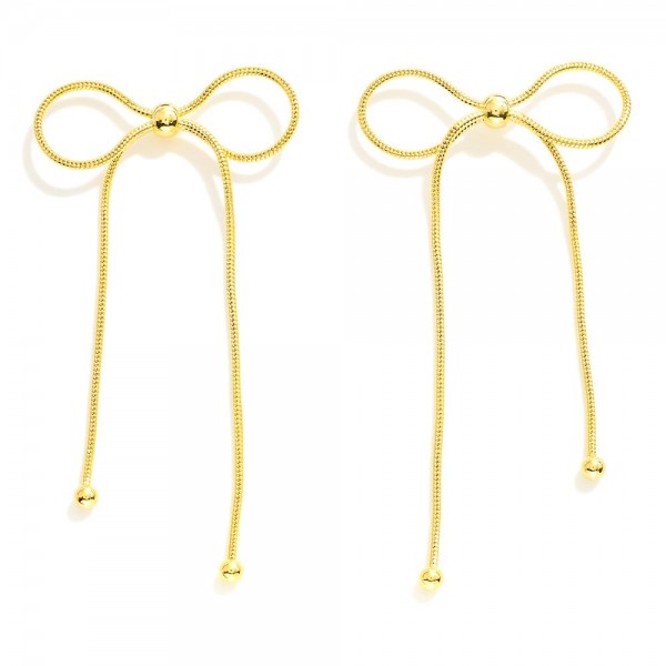 Wholesale metal Snake Chain Bow Earrings L