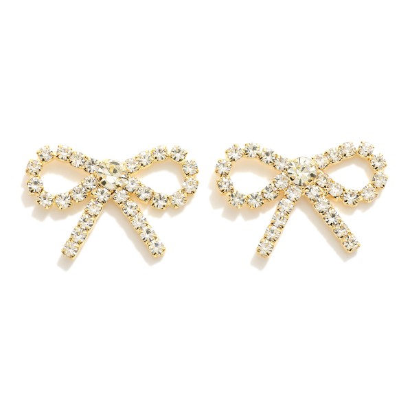 Wholesale rhinestone Bow Stud Earrings L