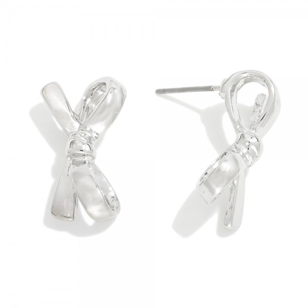 Simple Bow Stud Earrings 

- Approximately .75" L