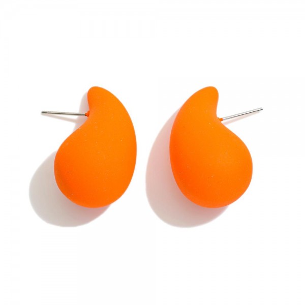 Wholesale matte Finish Teardrop Drop Earrings L