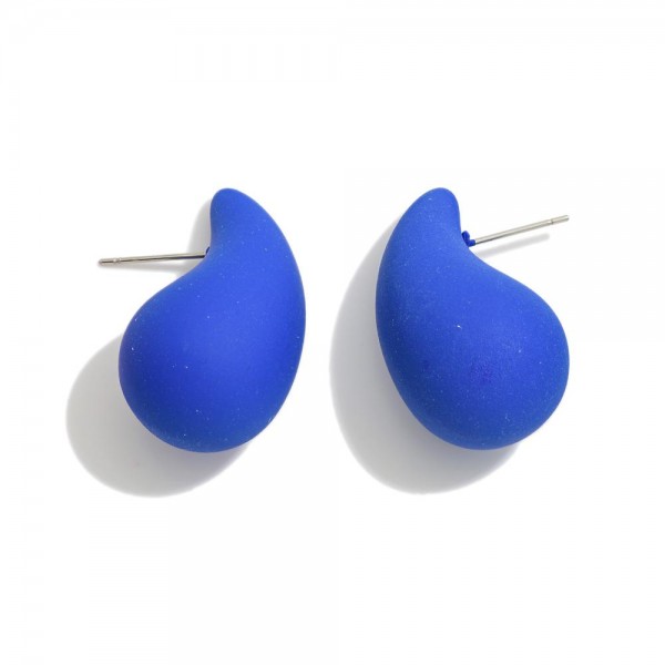 Wholesale matte Finish Teardrop Drop Earrings L