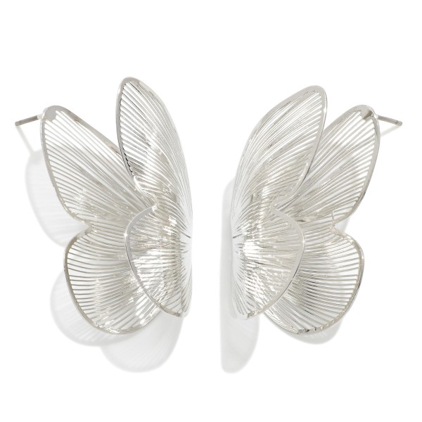 Metal Tone Wire Butterfly Drop Earrings

- Approximately 1.5" L