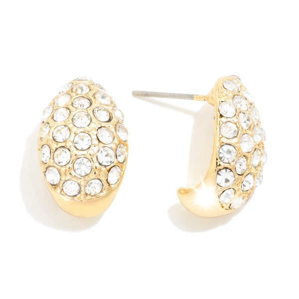 Wholesale rhinestone Studded Post Drop Teardrop Earrings L