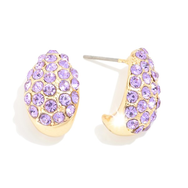 Wholesale rhinestone Studded Post Drop Teardrop Earrings L