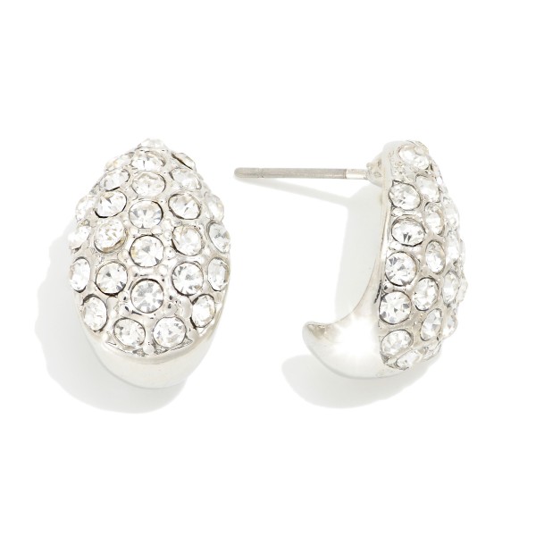 Wholesale rhinestone Studded Post Drop Teardrop Earrings L