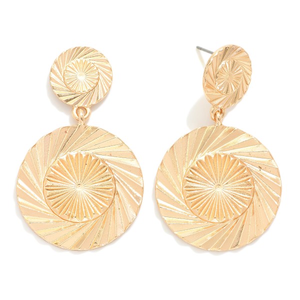 Wholesale metal Pinwheel Spiral Drop Earrings L