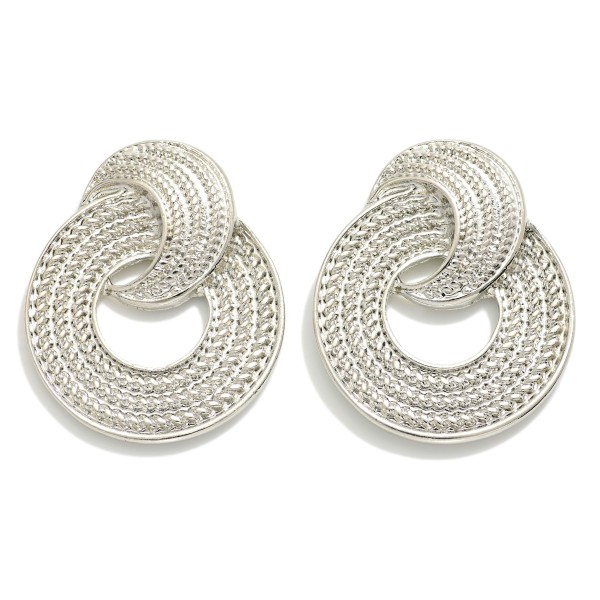 Wholesale nesting Circular Drop Earring Twisted Accent L