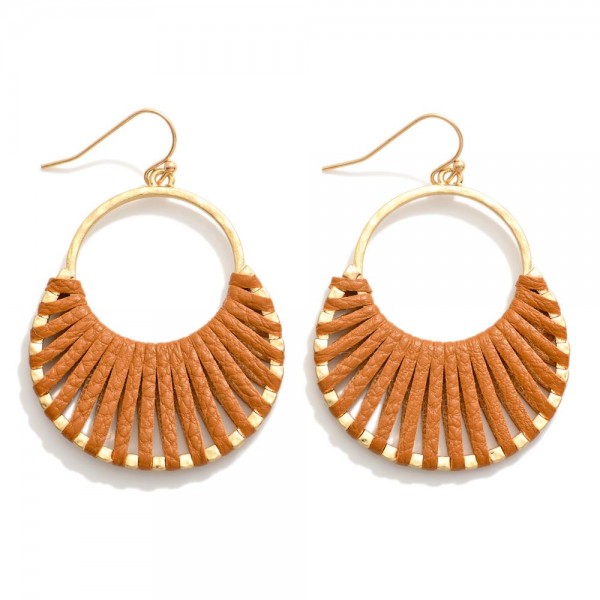 Wholesale woven Leather Drop Earrings L